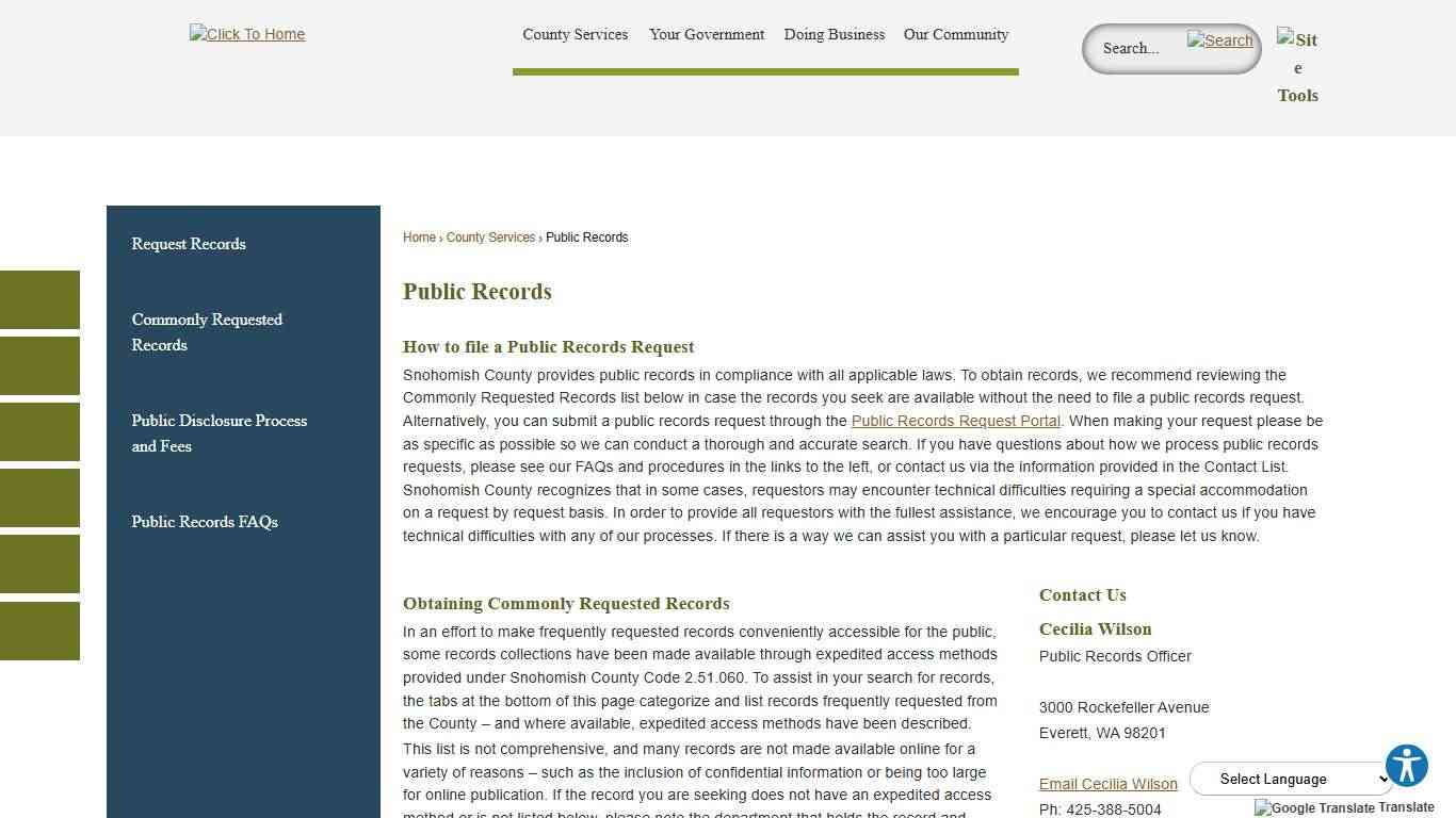 Public Records | Snohomish County, WA - Official Website